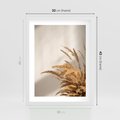 Plakat w ramie 30x40 - Swobodne trawy boho - boho, suche - rama biała
