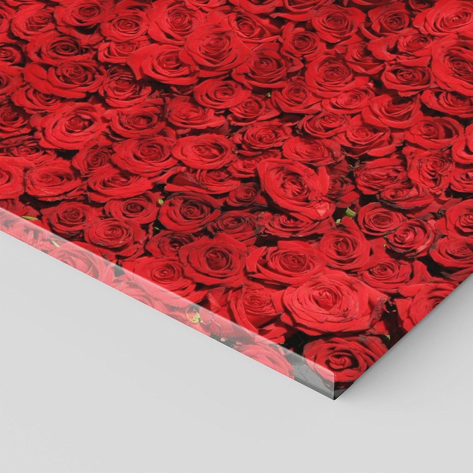 Obraz na płótnie 120x80 - Czerwona Pasja - czerwone, róże