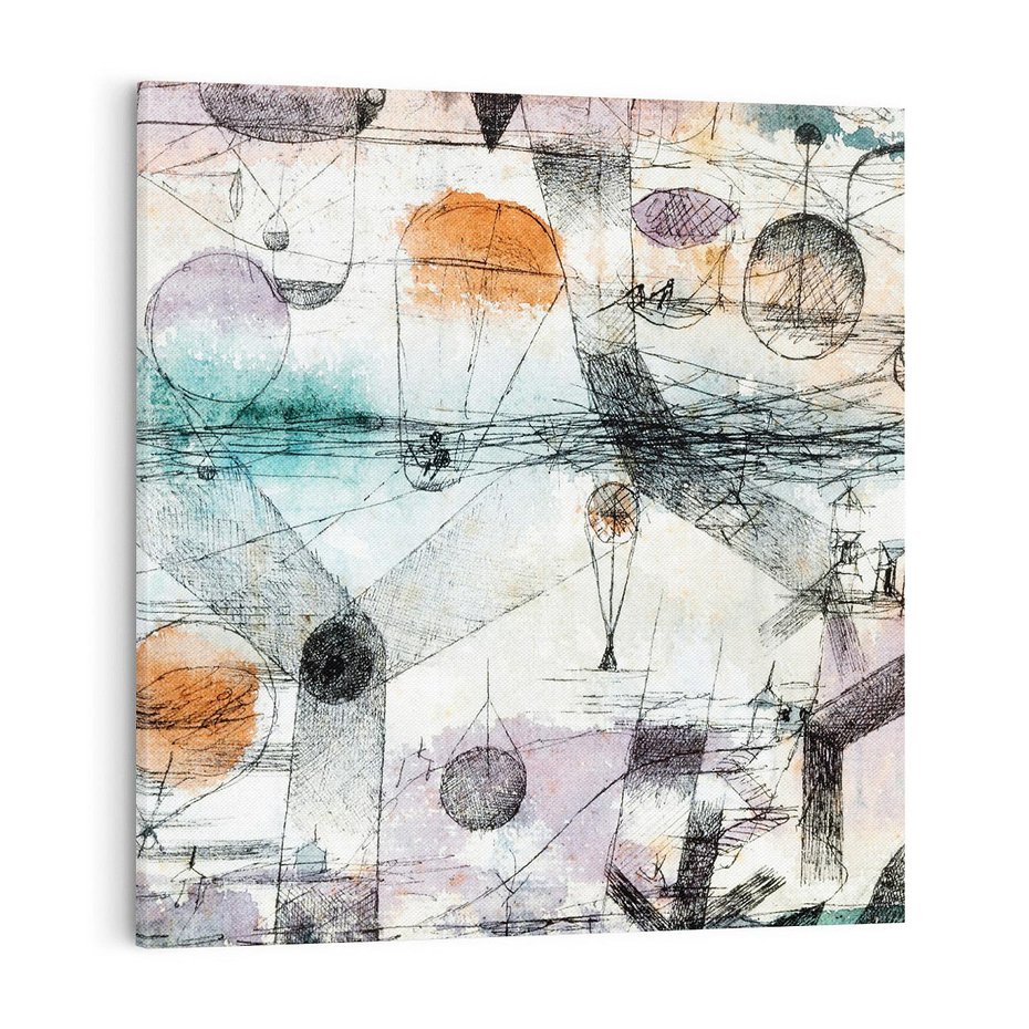 Obraz na płótnie 50x50 - In the realm of air 1917, Paul Klee - Reprodukcja - reprodukcja, obraz na płótnie
