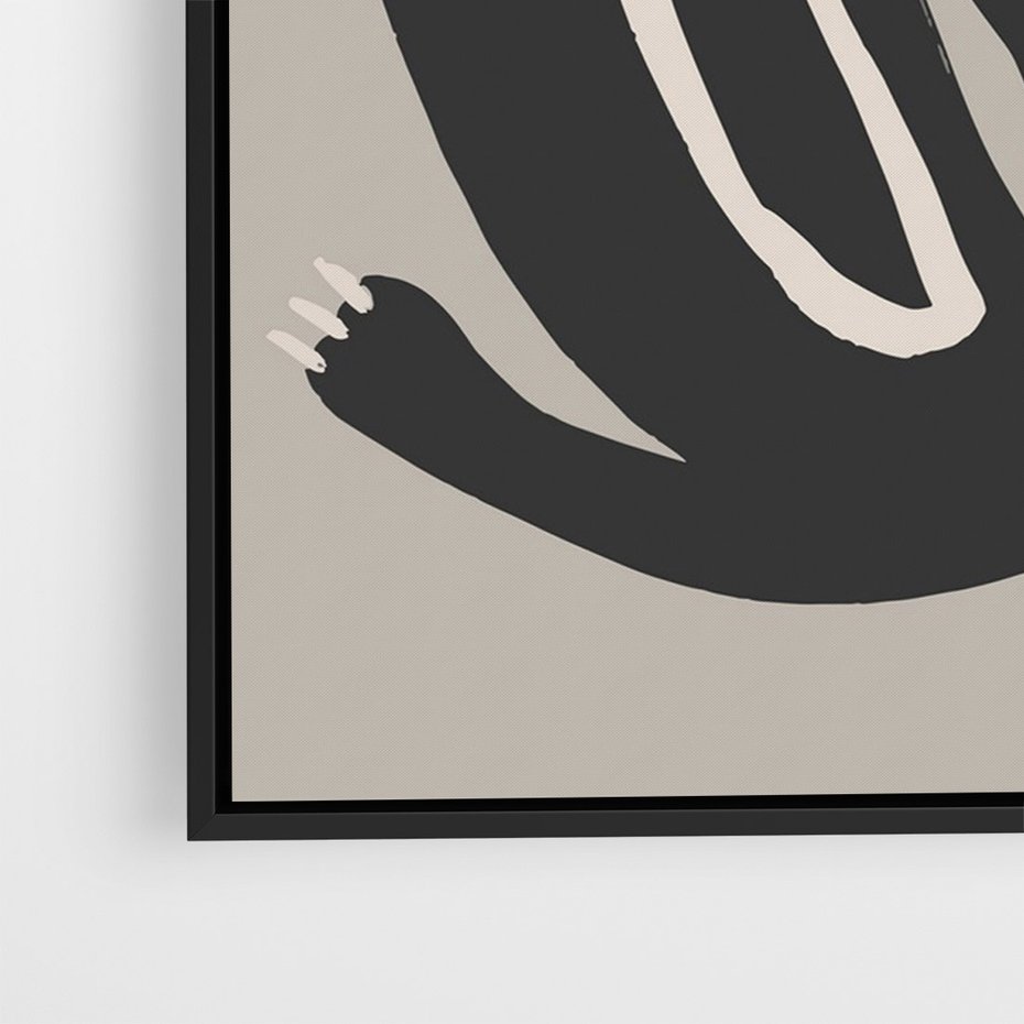 Obraz w ramie 50x70 - Migotliwe Echa Skandynawii - skandynawska sztuka, lis - rama czarna