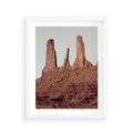 Plakat w ramie 40x50 - Surowość Pustyni - pustynia, kanion - rama biała
