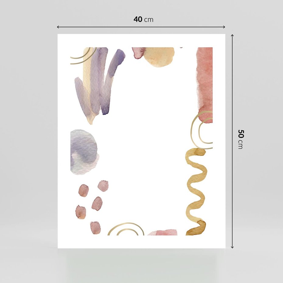 Plakat bez ramy 40x50 - Wibracje Pastelowych Odcieni - abstrakcyjny plakat, akwarelowe plamy