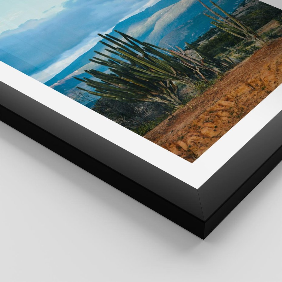 Plakat w ramie 30x40 - Malowniczy Pejzaż - pustynia, pejzaż - rama czarna