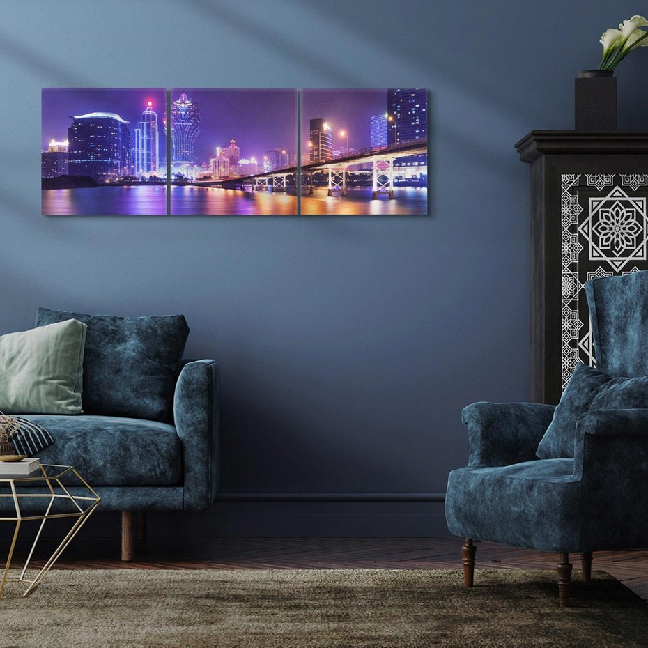 Obraz na płótnie 150x50 - Lawenda: Pachnące pole kwiatów - kwiaty, lawenda