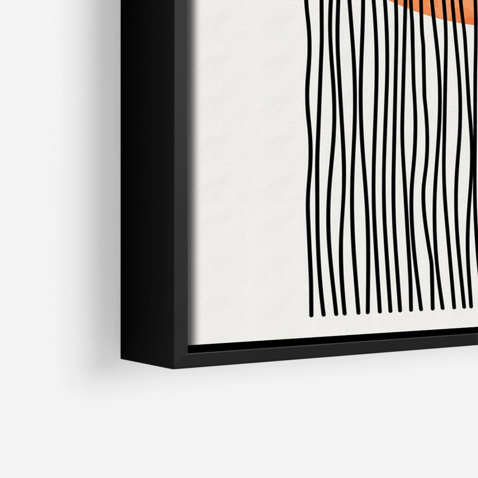 Obraz w ramie 70x100 - Echa Wyobraźni - koło, boho styl - rama czarna