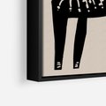 Obraz w ramie 70x100 - Konturem Zdefiniowany - skandynawska sztuka, jeleń - rama czarna