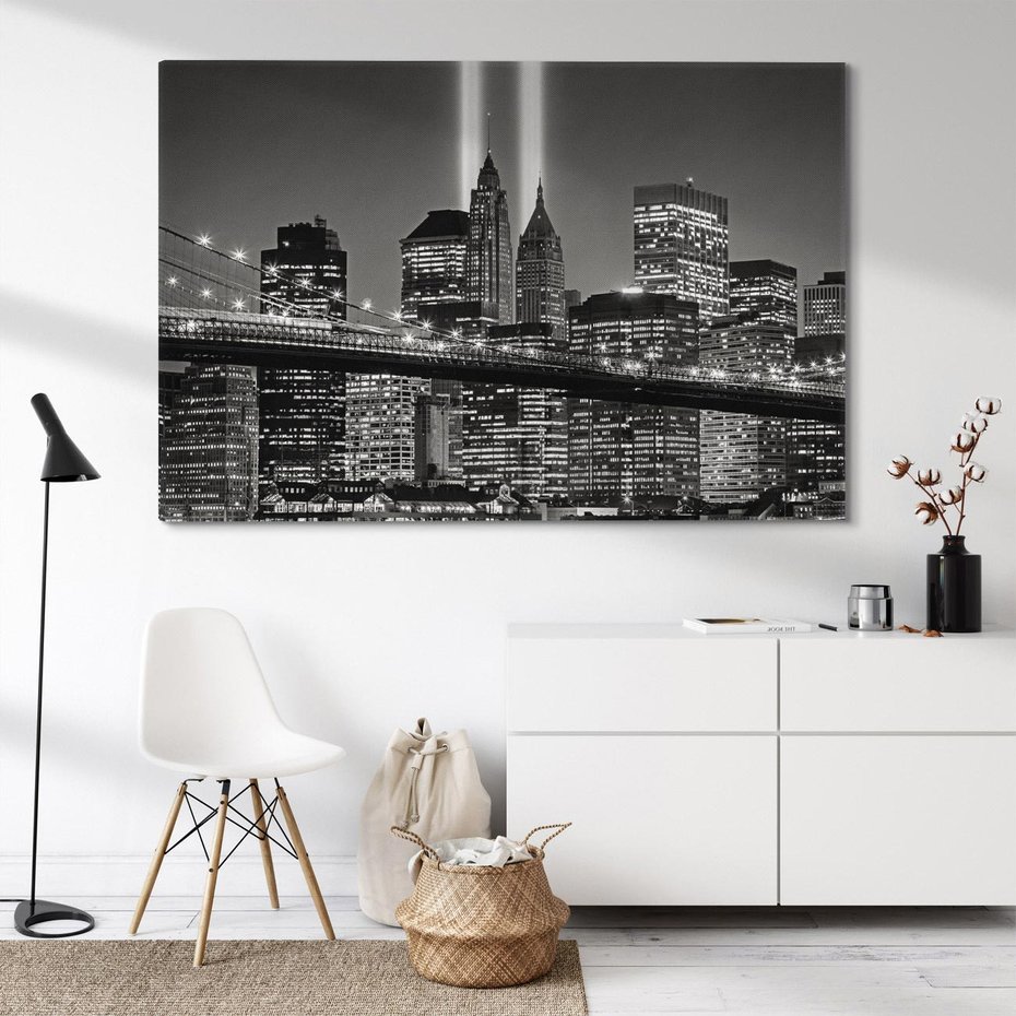 Obraz na płótnie 70x50 - Miasto ożywione nocą - miasto, noc