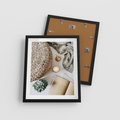 Plakat w ramie 40x50 - Przytulna Kompozycja Lifestyle - kompozycja lifestyle, wiklina - rama czarna