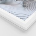 Plakat w ramie 30x40 - Abstrakcyjne Przestrzenie - geometria, 3D - rama biała