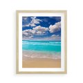 Plakat w ramie 40x50 - Idylliczna plaża nad morzem - plaża, morze - rama drewno