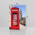 Obraz na płótnie 50x70 - Ikoniczna budka telefoniczna w Londynie - budka, telefoniczna