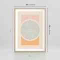 Plakat w ramie 50x70 - Rozbijająca Opowieść - geometryczne kształty, koła - rama drewno