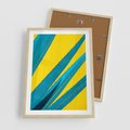 Plakat w ramie 50x70 - Świeżość Natury - aloes, liście - rama drewno