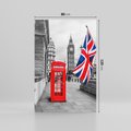Obraz na płótnie 80x120 - Londyńska Budka przy Big Benie - Londyn, budka