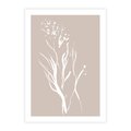 Plakat bez ramy 21x30 - Impresje Pastelowych Nastrojów - minimalistyczny delikatny obraz, beżowe odcienie