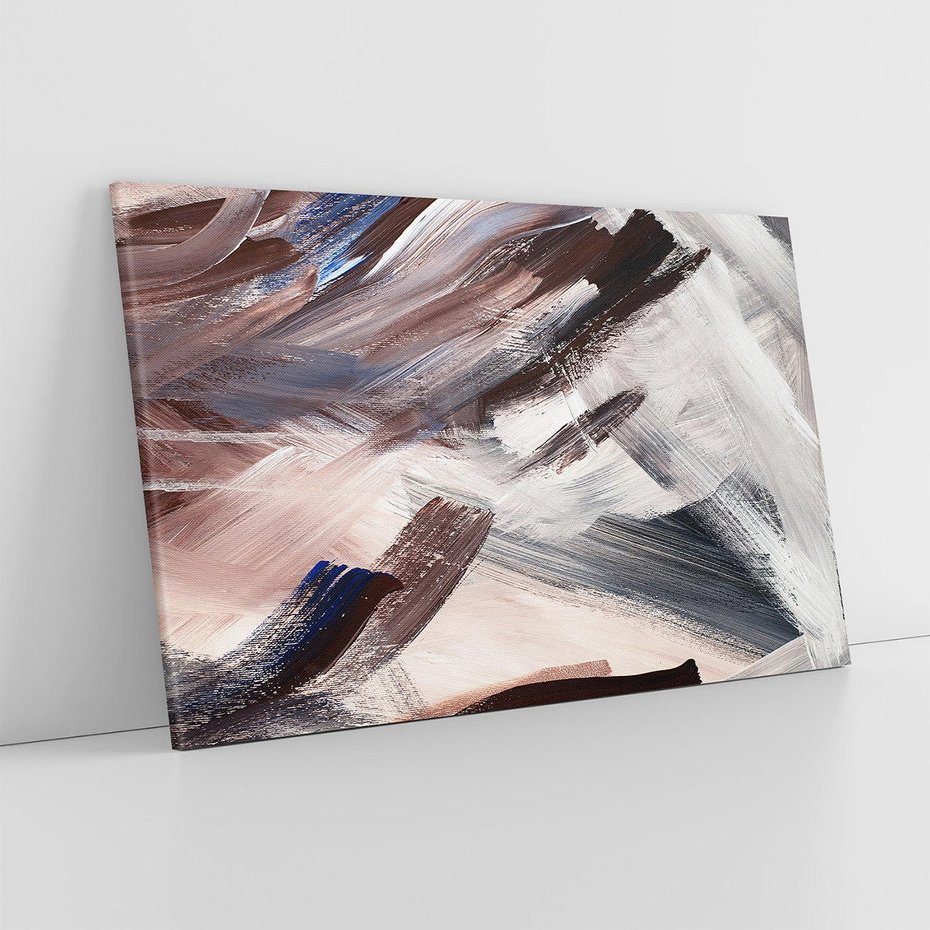 Obraz na płótnie 100x70 - Eksploracja Dramaturgii - abstrakcyjny chaos, chatyczne maźnięcia pędzla