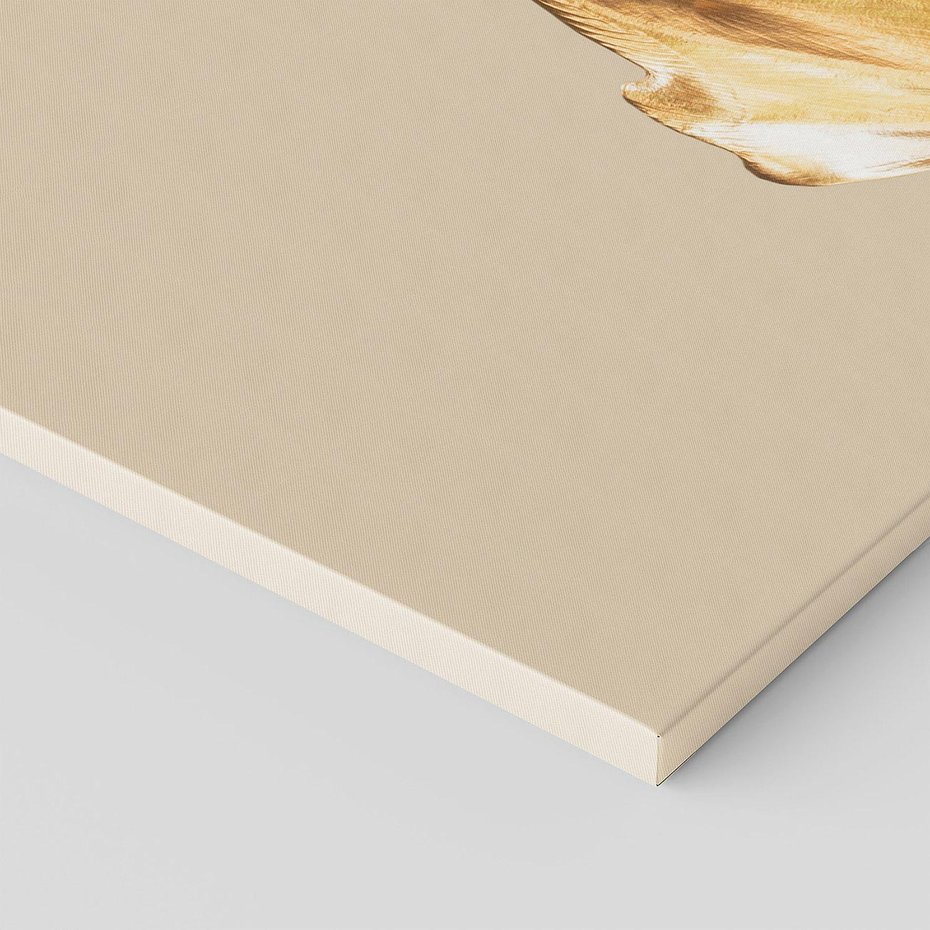 Obraz na płótnie 140x70 - Piękno w Detalu - złoty, liść