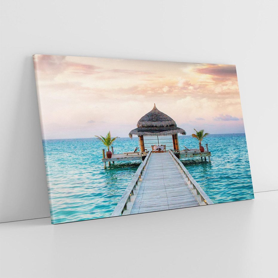 Obraz na płótnie 100x70 - Morski Pomost - morze, pomost