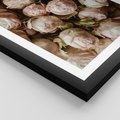 Plakat w ramie 40x50 - Róże i Różowe Kwiaty w Kompozycji - róże, różowe kwiaty - rama czarna