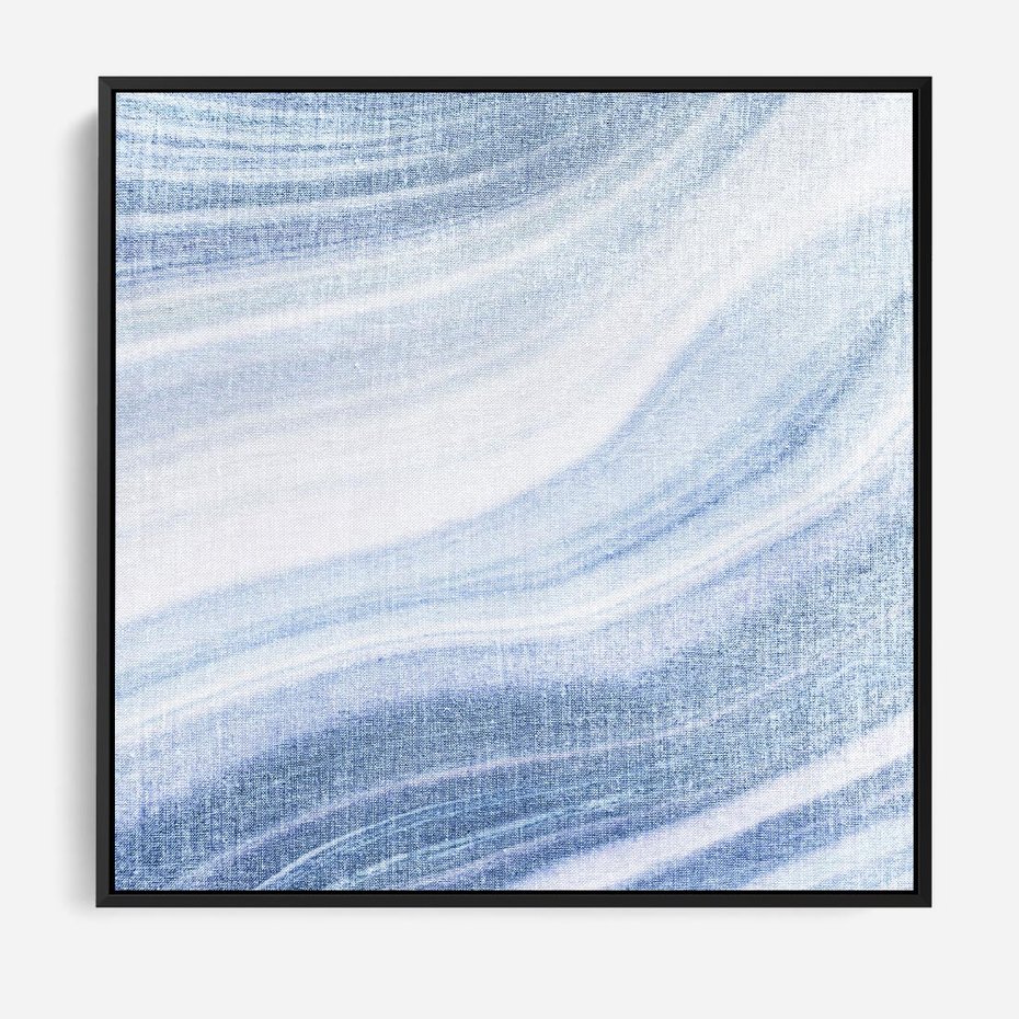 Obraz w ramie 50x50 - Abstrakcyjna akwarela - abstrakcja, akwarela - rama czarna