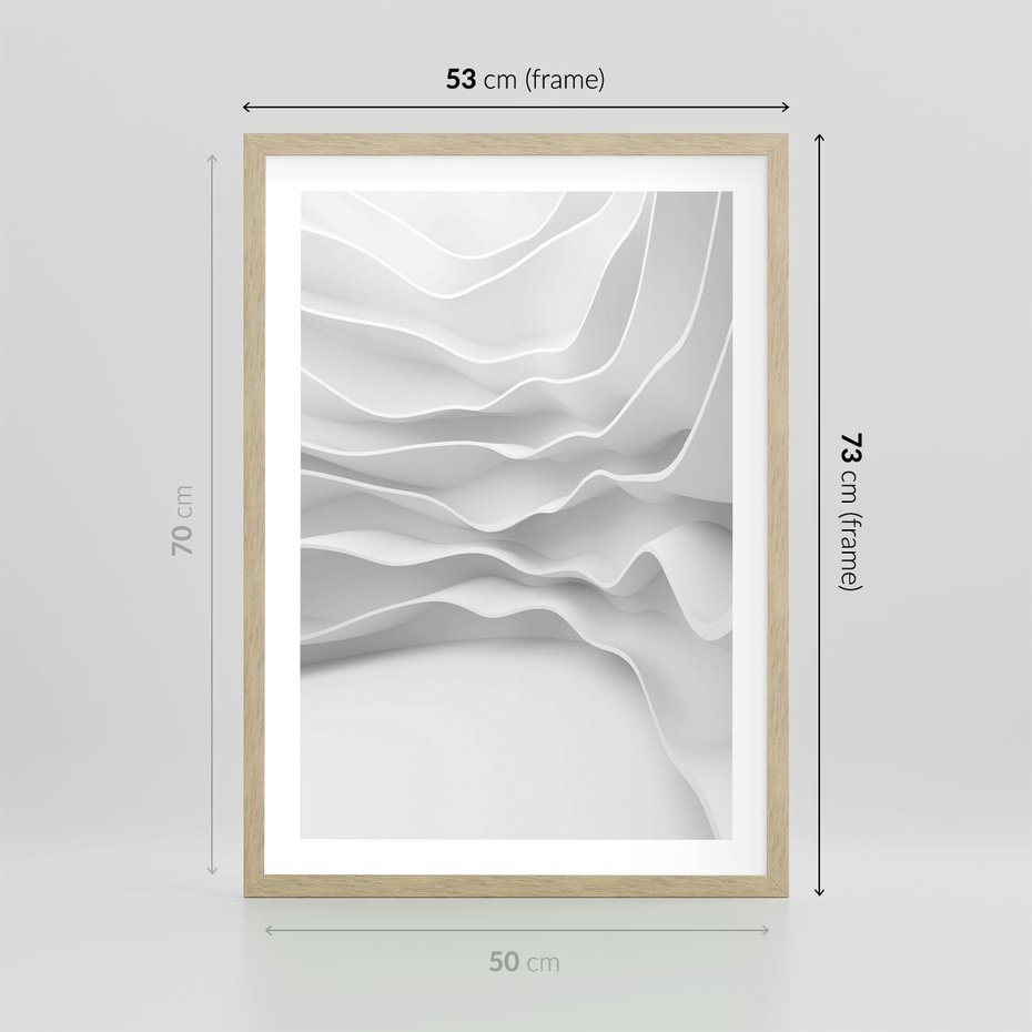 Plakat w ramie 50x70 - Żywa Natur - 3d, abstrakcja - rama drewno