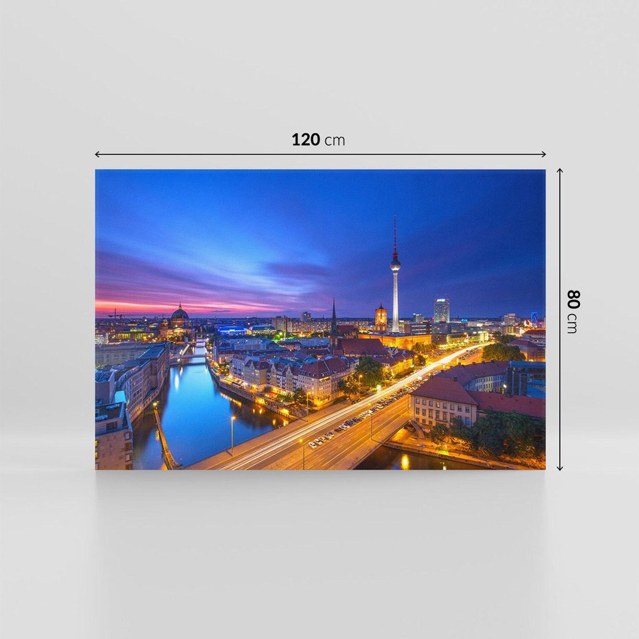 Obraz na płótnie 120x80 - Miasto nocą - tajemnicza atmosfera - Miasto, noc