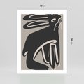 Plakat bez ramy 40x50 - Konturujące Struktury - skandynawska sztuka, królik