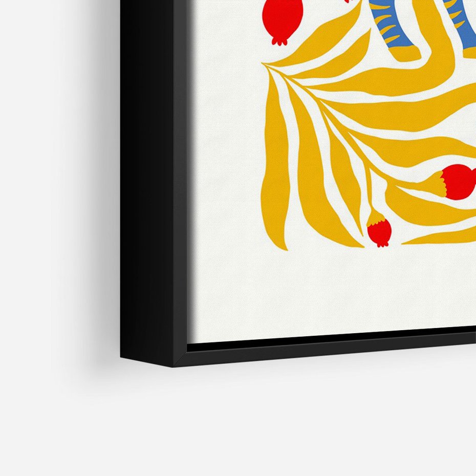 Obraz w ramie 50x70 - Zebra w Nowoczesności - abstrakcyjna nowoczesna grafika, pośrodku zebra - rama czarna