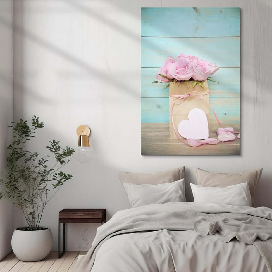 Obraz na płótnie 50x70 - Uczucie W Pełnym Rozkwicie - kwiaty, romantyczne