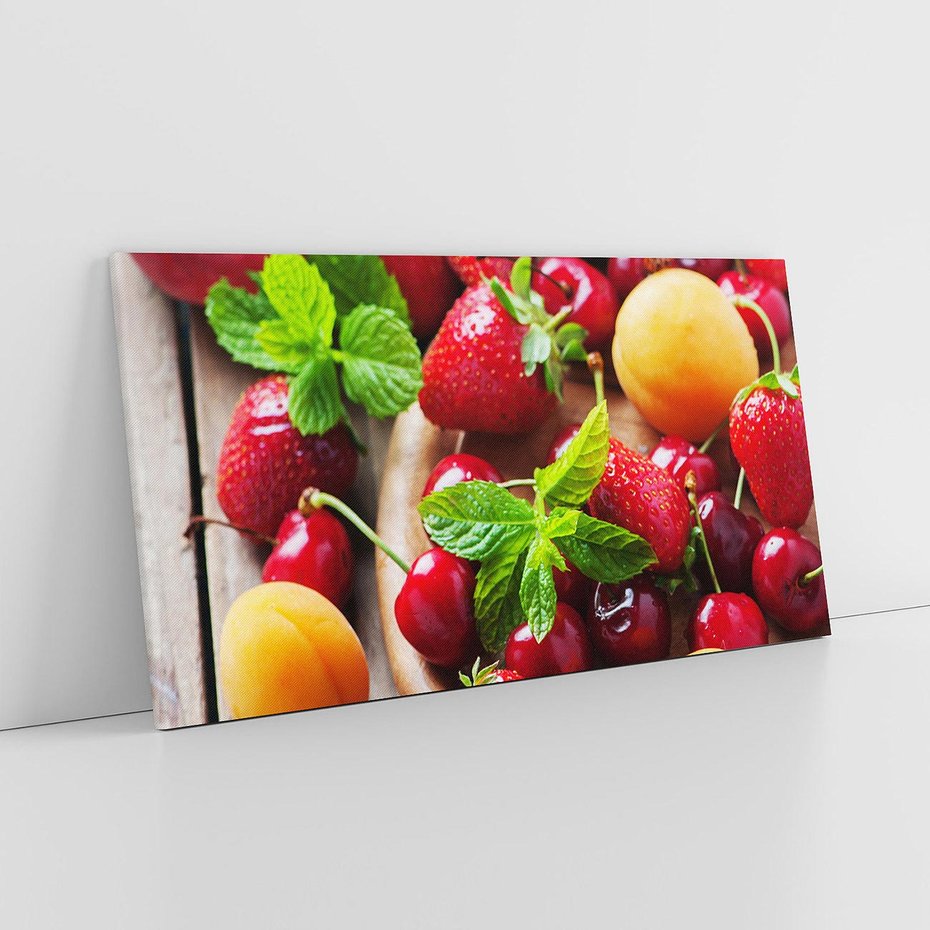 Obraz na płótnie 140x70 - Owoce w restauracji artystycznie - owoce, restauracja