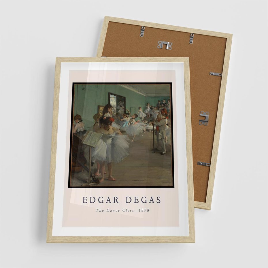Plakat w ramie 50x70 - Elegancja Baletu - Edgar Degas, reprodukcja obrazu - rama drewno