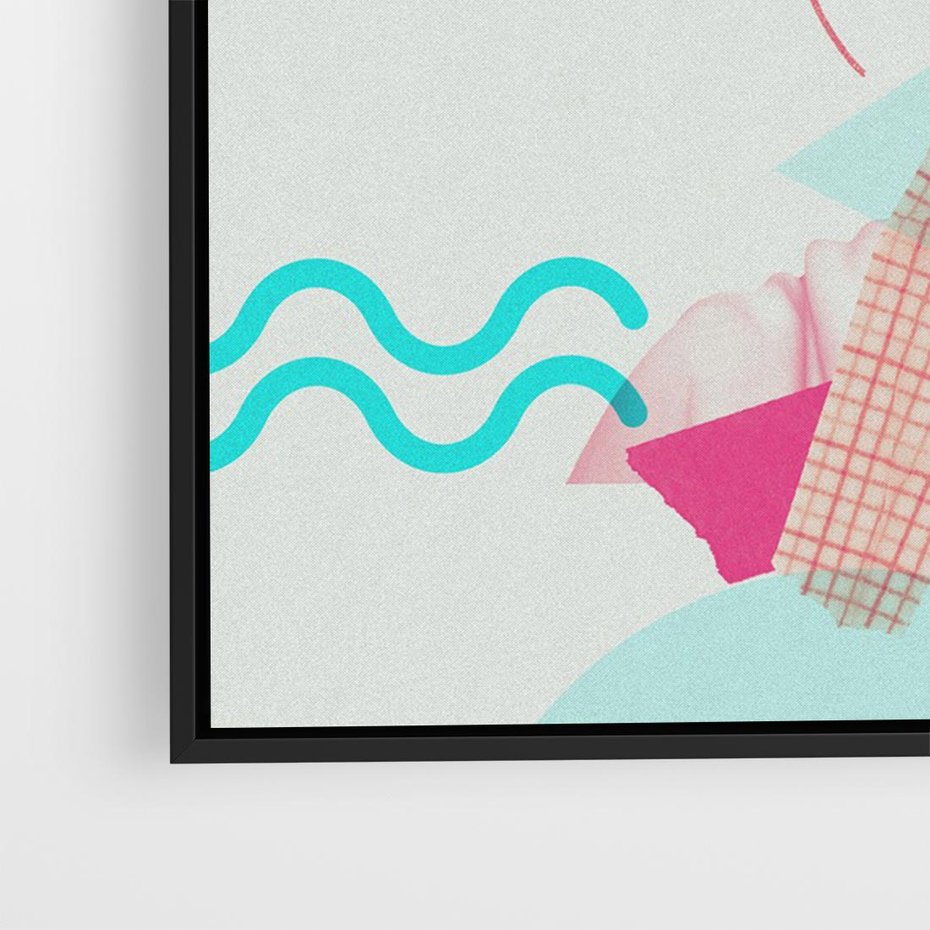 Obraz w ramie 100x70 - Sztuka w Różach - nowoczesna sztuka, kolaż ze zdjęć - rama czarna