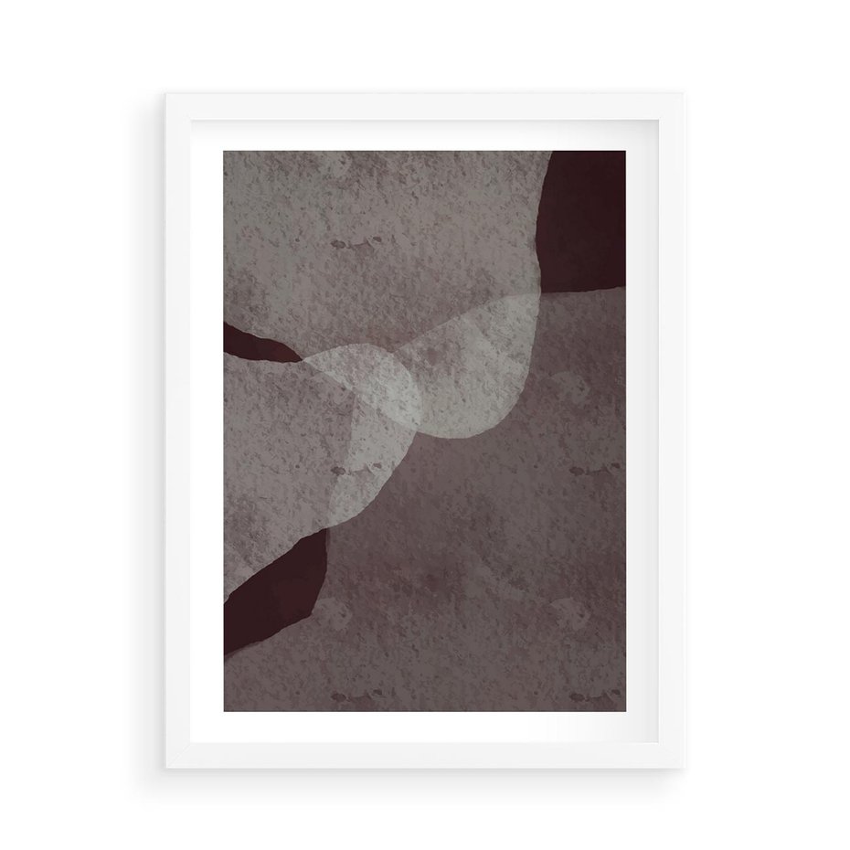 Plakat w ramie 50x70 - Obce Odcienie - mroczny plakat, nowoczesne wnętrza - rama biała