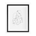 Plakat w ramie 40x50 - Bezgraniczne Przenikanie - para zakochanych, kobieta i mężczyzna - rama czarna