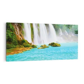 Obraz na płótnie 100x50 - Magia wodospadu - mistyczna dżungla - wodospad, dżungla