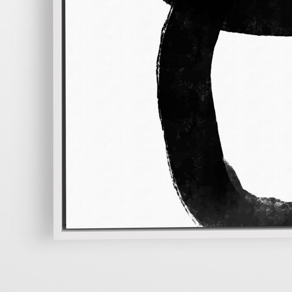 Obraz w ramie 50x50 - Kształtując Granice - abstrakcja, minimalizm - rama biała