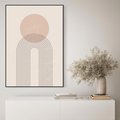 Obraz w ramie 50x70 - Konturem Zdefiniowane - boho plakat, minimalizm - rama czarna