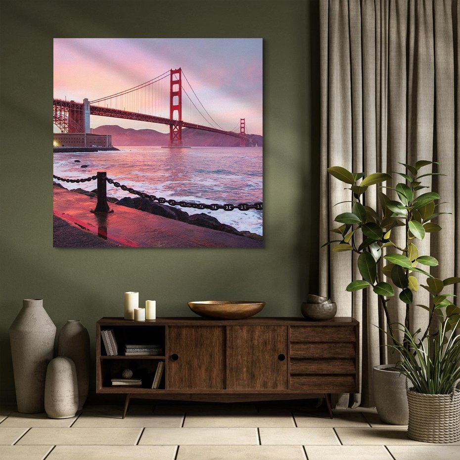 Obraz na płótnie 80x80 - Golden Gate - Most w USA - Golden Gate, most