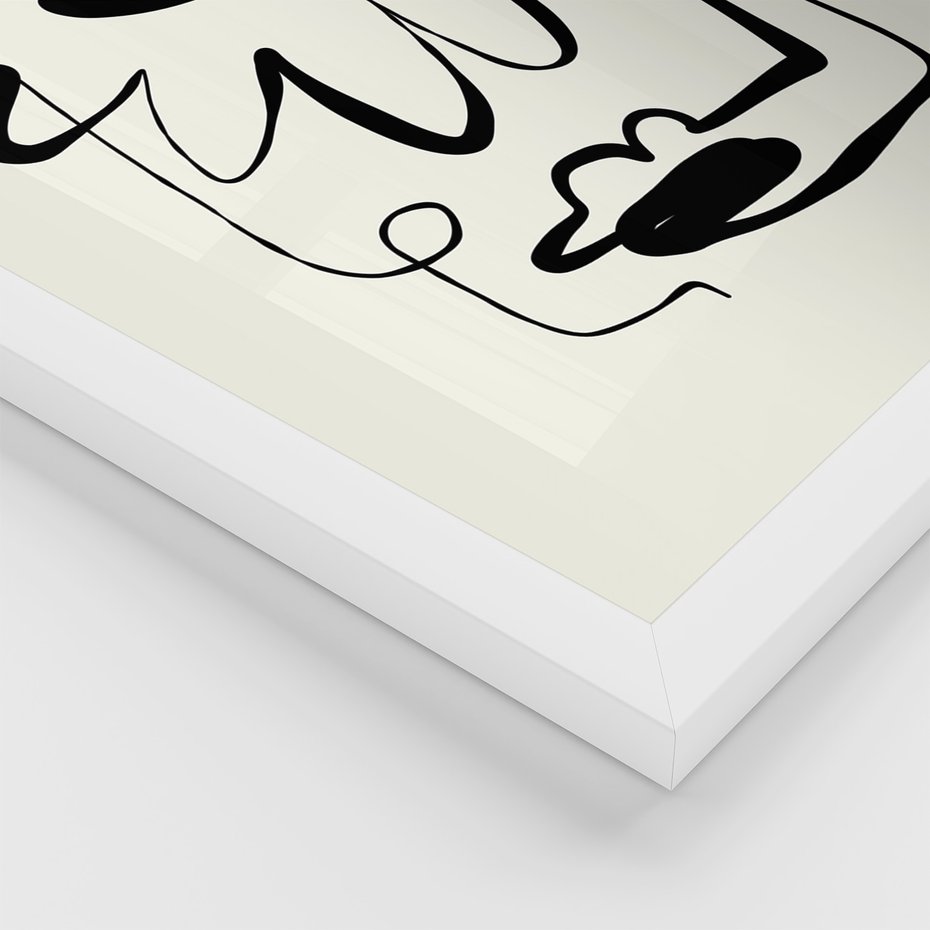 Zestaw obrazy w ramie 30x40 galeria - Abstrakcja, jak, Picasso, nowoczesny - rama biała