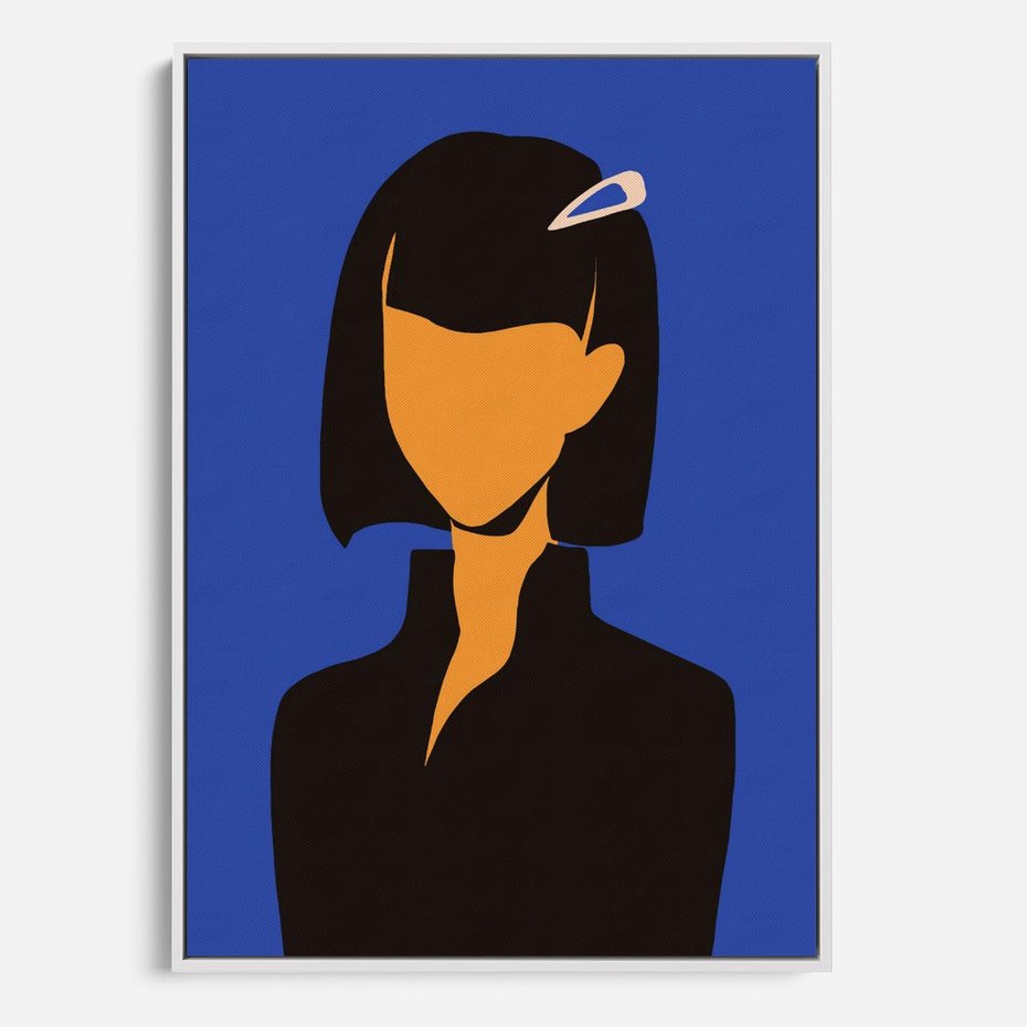 Obraz w ramie 50x70 - Energetyczne Zestawienie - sztuka nowoczesna, plakat - rama biała