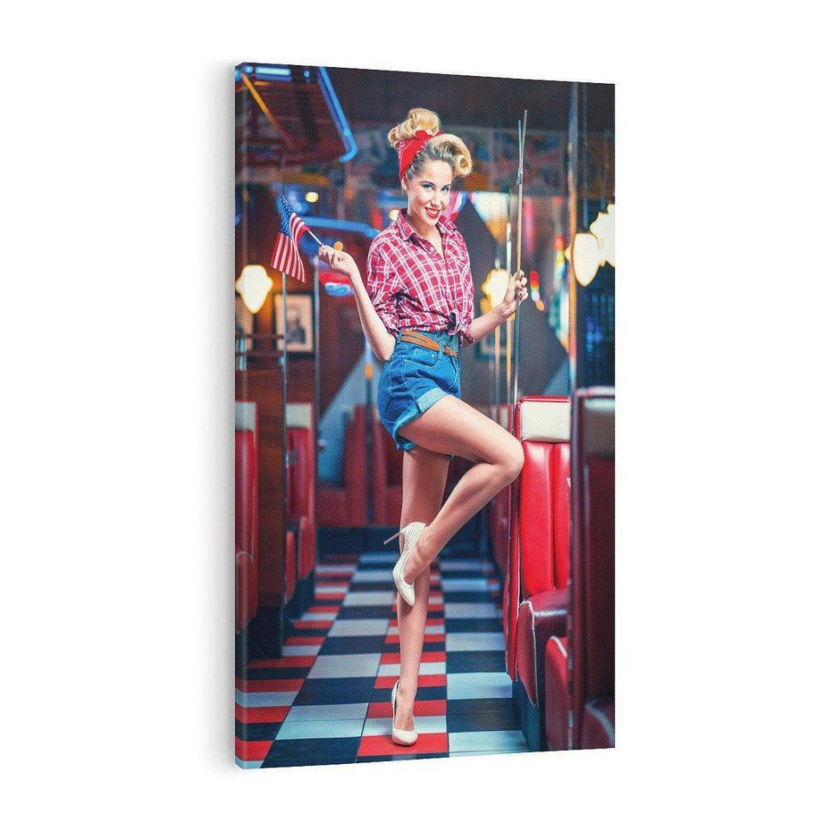 Obraz na płótnie 70x100 - Czas Wstecz - retro, restauracja