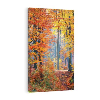 Obraz na płótnie 50x70 - Jesienny taniec lasu - jesień, las