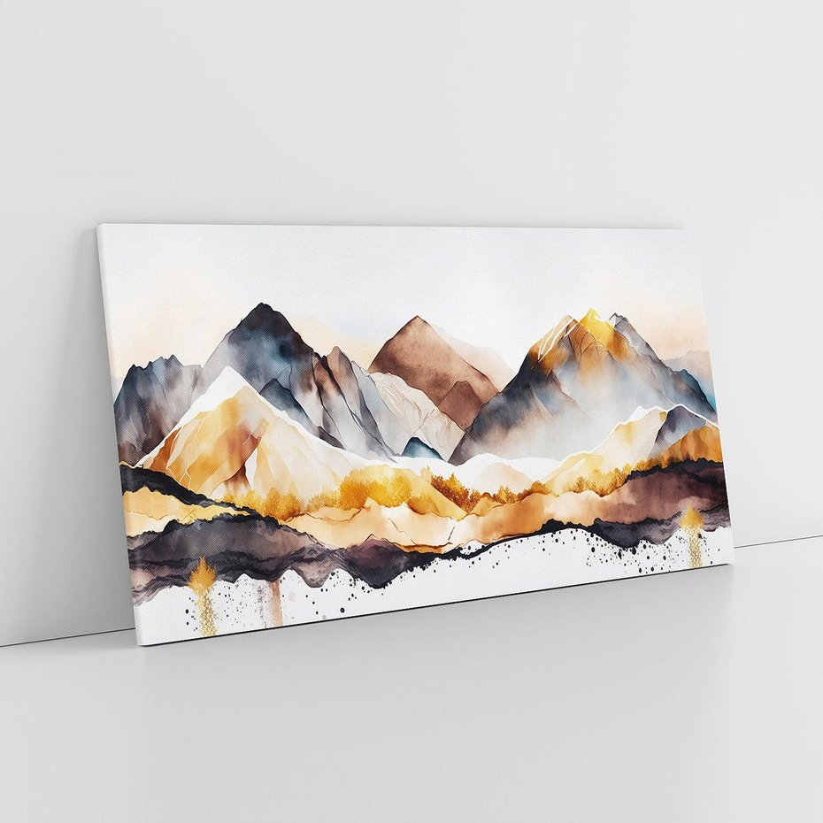 Obraz na płótnie 120x60 - Górska Grafika - góry, krajobraz