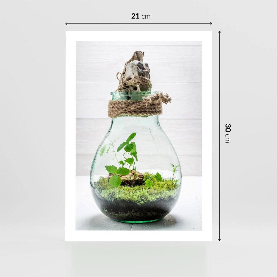 Plakat bez ramy 21x30 - Żywioł Natury - liście, zieleń