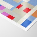 Plakat bez ramy 21x30 - Bezczasowe Przenikanie Kształtów - abstrakcyjne geometryczne kształty, olejny obraz