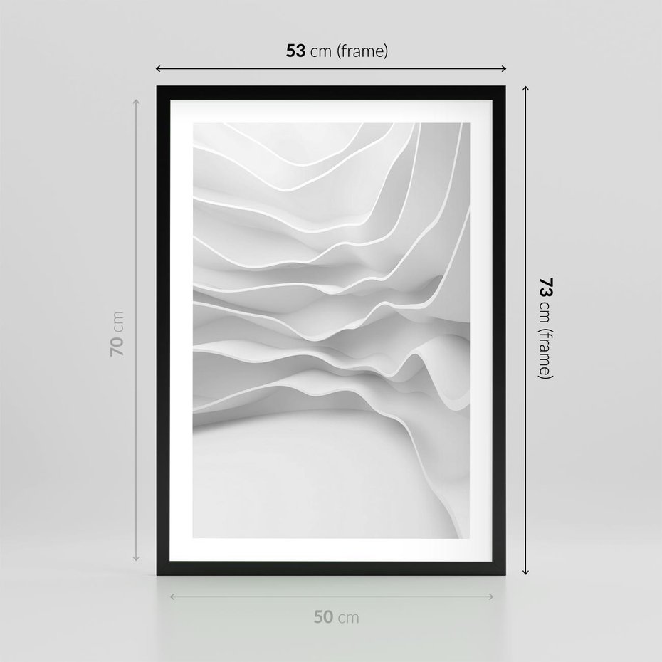 Plakat w ramie 50x70 - Żywa Natur - 3d, abstrakcja - rama czarna