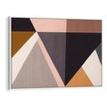 Obraz w ramie 100x70 - Trójkąty Wnętrz - abstrakcja, geometryczne kształty - rama biała