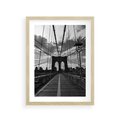 Plakat w ramie 30x40 - Most Nowoczesności - most, nowoczesny - rama drewno