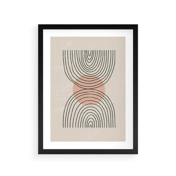 Plakat w ramie 30x40 - Nowy Rytuał - abstrakcyjna sztuka, boho kształty - rama czarna