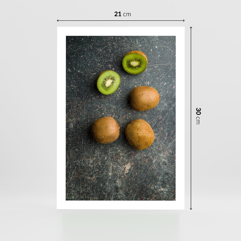 Plakat bez ramy 21x30 - : Zdrowe kąski - kiwi, owoce